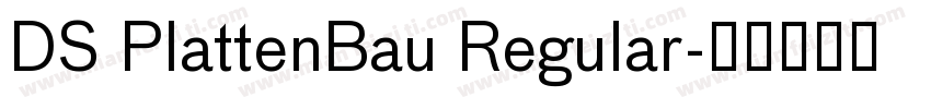DS PlattenBau Regular字体转换